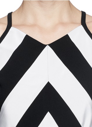 Detail View - Click To Enlarge - KENZO - Stripe satin twill crepe back dress