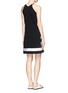 Back View - Click To Enlarge - KENZO - Stripe satin twill crepe back dress