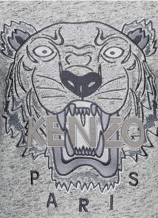 Detail View - Click To Enlarge - KENZO - Tiger embroidery sweatshirt jersey dress