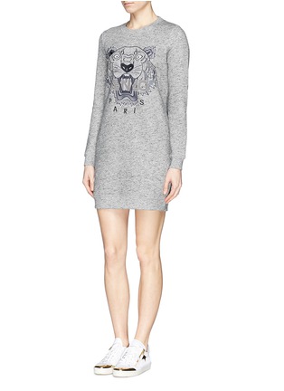 Figure View - Click To Enlarge - KENZO - Tiger embroidery sweatshirt jersey dress