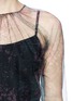 Detail View - Click To Enlarge - MSGM - Ink print sheer tulle top