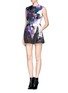 Figure View - Click To Enlarge - MSGM - Abstract floral duchesse jumpsuit 