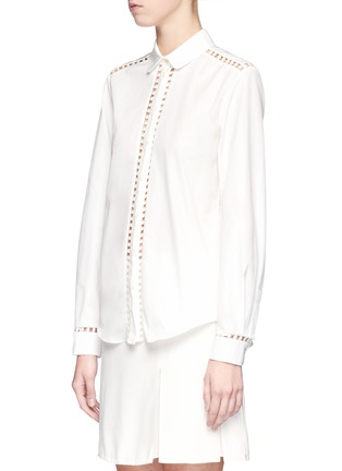 Front View - Click To Enlarge - CHLOÉ - Eyelet-detail shirt
