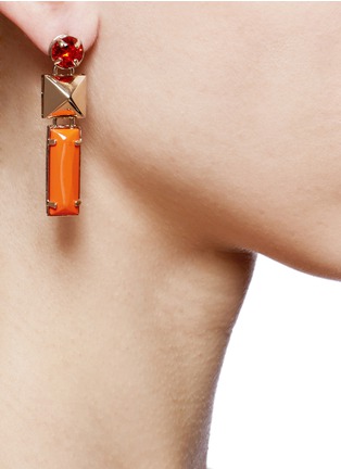Figure View - Click To Enlarge - VALENTINO GARAVANI - Stud strass earrings