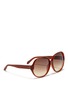 Figure View - Click To Enlarge - LINDA FARROW - Slim oversized acetate sunglasses