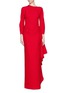 Main View - Click To Enlarge - VALENTINO GARAVANI - Asymmetric neckline cascade ruffle silk gown