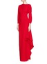 Figure View - Click To Enlarge - VALENTINO GARAVANI - Asymmetric neckline cascade ruffle silk gown