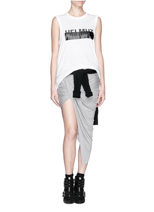 Figure View - Click To Enlarge - HELMUT LANG - Logo jersey tank top
