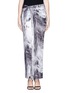 Main View - Click To Enlarge - HELMUT LANG - Asymmetric drape front jersey skirt