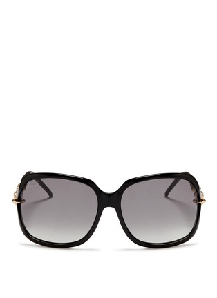 Main View - Click To Enlarge - GUCCI - Marina Chain temple sunglasses