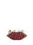 Main View - Click To Enlarge - DELFINA DELETTREZ - Ruby 18k gold silver lips two finger open ring