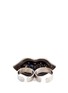 Figure View - Click To Enlarge - DELFINA DELETTREZ - Ruby 18k gold silver lips two finger open ring