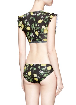 Back View - Click To Enlarge - BETH RICHARDS - 'Naomi' lemon print bikini bottoms
