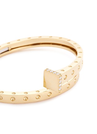 Detail View - Click To Enlarge - ROBERTO COIN - 'Chiodo' diamond 18k yellow gold bangle