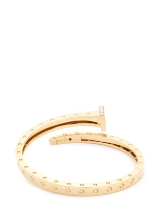 Figure View - Click To Enlarge - ROBERTO COIN - 'Chiodo' diamond 18k yellow gold bangle