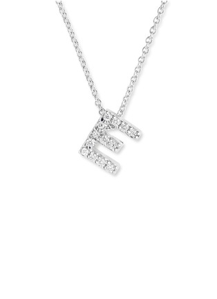 Figure View - Click To Enlarge - ROBERTO COIN - 'Love Letter' diamond 18k white gold pendant necklace – E