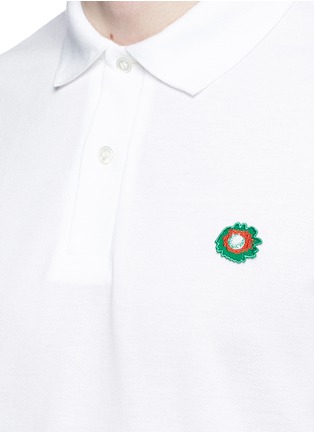 Detail View - Click To Enlarge - STELLA MCCARTNEY - Floral patch cotton polo shirt
