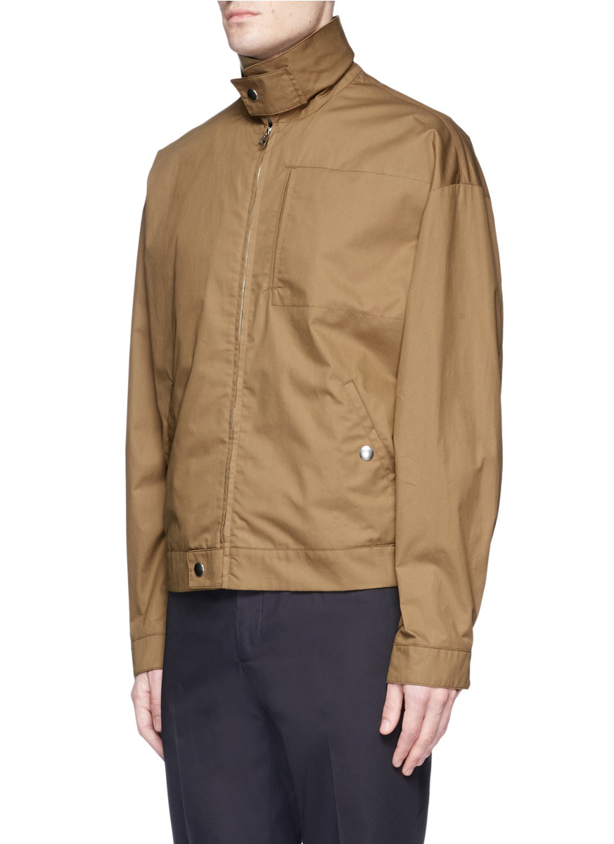 STELLA MCCARTNEY Swallow appliqué cotton Harrington jacket