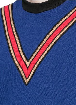 Detail View - Click To Enlarge - STELLA MCCARTNEY - Ribbon trim cashmere-wool sweater