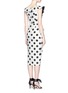 Back View - Click To Enlarge - 72723 - Ruffle polka dot cotton-linen midi dress