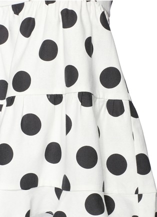 Detail View - Click To Enlarge - 72723 - Polka dot print cotton-linen camisole