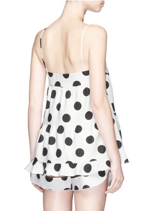 Back View - Click To Enlarge - 72723 - Polka dot print cotton-linen camisole