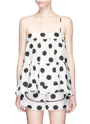 Main View - Click To Enlarge - 72723 - Polka dot print cotton-linen camisole
