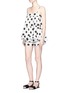 Figure View - Click To Enlarge - 72723 - Polka dot print cotton-linen camisole