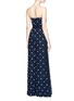 Back View - Click To Enlarge - 72723 - Spot print strapless silk crepe jumpsuit
