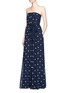Figure View - Click To Enlarge - 72723 - Spot print strapless silk crepe jumpsuit