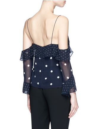 Back View - Click To Enlarge - 72723 - Spot print spiral sleeve silk camisole