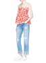 Figure View - Click To Enlarge - 72723 - Floral print tiered ruffle cotton camisole