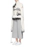 Figure View - Click To Enlarge - MAIYET - 3D appliqué fringed cashmere turtleneck sweater