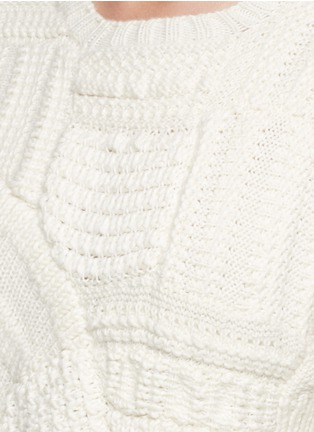 Detail View - Click To Enlarge - MAIYET - Asymmetric cashmere cable knit sweater