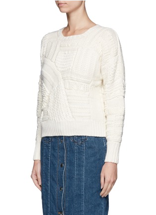 Front View - Click To Enlarge - MAIYET - Asymmetric cashmere cable knit sweater