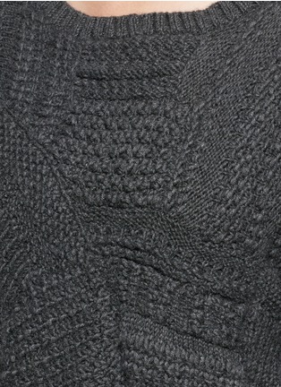 Detail View - Click To Enlarge - MAIYET - Asymmetric cashmere cable knit sweater