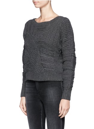 Front View - Click To Enlarge - MAIYET - Asymmetric cashmere cable knit sweater