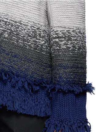 Detail View - Click To Enlarge - MAIYET - Braided ombré frayed trim cashmere sweater