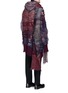 Back View - Click To Enlarge - MAIYET - Detachable scarf colourblock frayed sweater