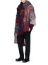 Figure View - Click To Enlarge - MAIYET - Detachable scarf colourblock frayed sweater