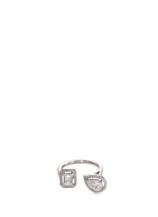 Main View - Click To Enlarge - MESSIKA - 'My Twin' diamond 18k white gold ring