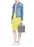 Figure View - Click To Enlarge - TRUSS - Small woven diamond PVC shoulder bag