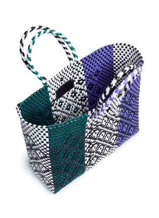  - TRUSS - Small woven stripe diamond PVC shoulder bag