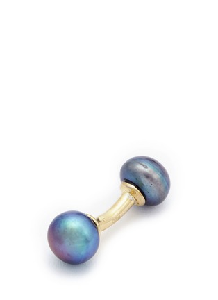 Detail View - Click To Enlarge - MAGNUS & NOVUS - Peacock pearl cufflinks