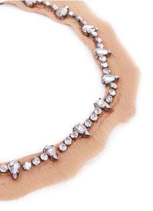 Detail View - Click To Enlarge - MIGNONNE GAVIGAN - 'Charlotte' glass crystal silk chiffon choker necklace