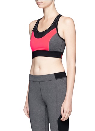 Front View - Click To Enlarge - IVY PARK - Medium support colourblock sports bra