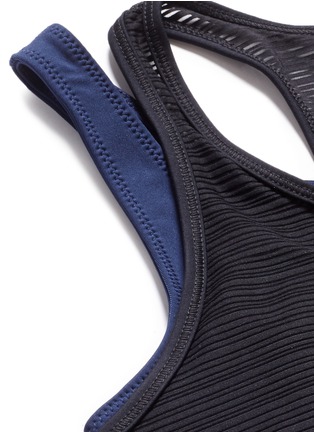 Detail View - Click To Enlarge - IVY PARK - Linear mesh overlay racerback sports bra