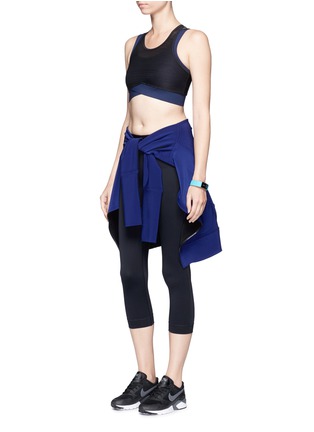 Figure View - Click To Enlarge - IVY PARK - Linear mesh overlay racerback sports bra