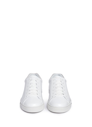 Front View - Click To Enlarge - RENÉ CAOVILLA - Strass pavé calfskin leather sneakers