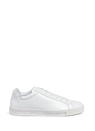Main View - Click To Enlarge - RENÉ CAOVILLA - Strass pavé calfskin leather sneakers